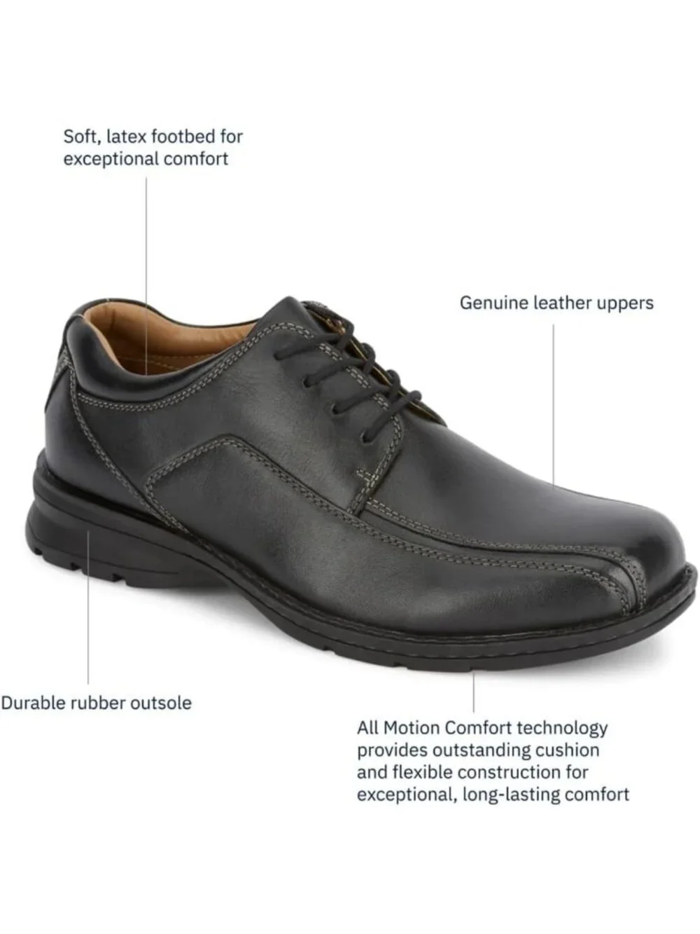 Stylish Men's Leather Cap Toe Dress Oxford Shoes - Classic Formal Footwear